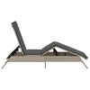 vidaXL Sun Lounger Light grey Poly Rattan 78.7 x 23.2 x 33.5 in