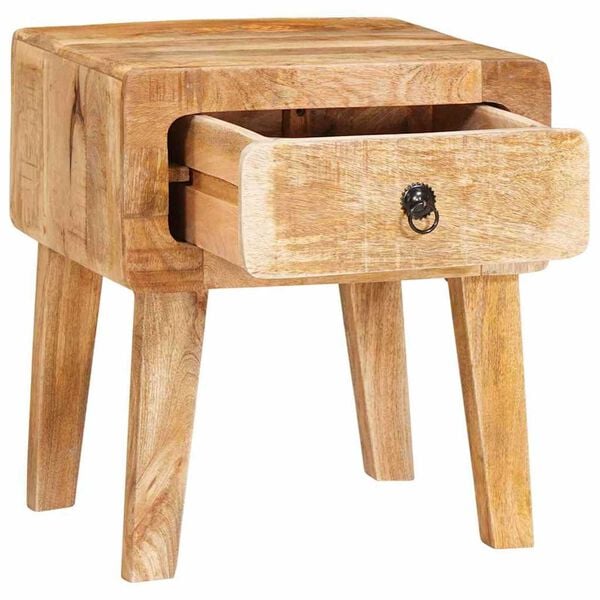 vidaXL End Table Brown 15.75 x 12.60 x 18.11 in Solid Mango Wood