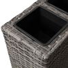 vidaXL Raised Bed Grey Poly rattan Medium Garden Planter Rectangular