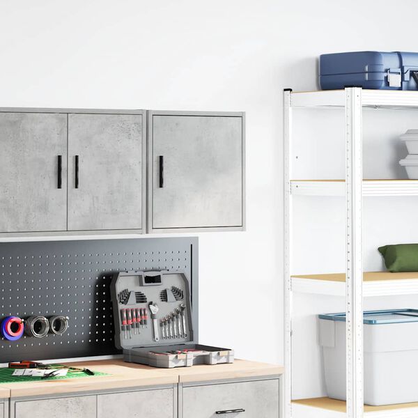 vidaXL Garage Wall Cabinet Concrete Grey Engineered Wood