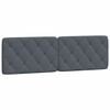 vidaXL Headboard Cushion Dark Grey Velvet (100% polyester) Queen Size