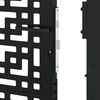 vidaXL Garden Gate Black 39.4x78.7" Steel Cross  Design
