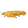 vidaXL Pallet Sofa Cushion Yellow fabric