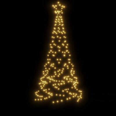 vidaXL Christmas Tree with Spike Warm White 200 LEDs 6 ft