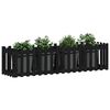 vidaXL Garden Raised Bed Black Solid pine wood Large Durable