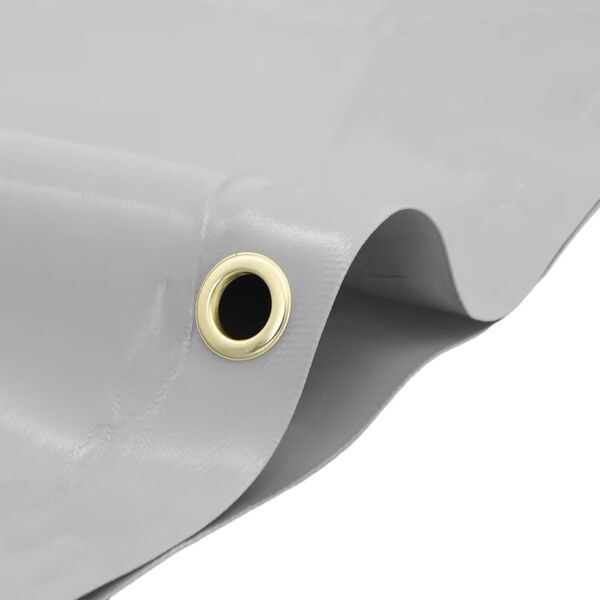 vidaXL Tarpaulin Grey &Oslash; 7.9 ' 7.11 oz/ft&sup2;