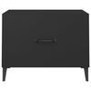 vidaXL Coffee Table Set of 2 Black Engineered wood, Metal Medium