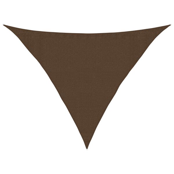 vidaXL Sun Sail Brown High-Density Polyethylene 137.8 x 137.8 x 192.9 in