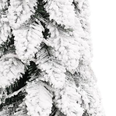 vidaXL Artificial Pre-lit Christmas Tree with 130 LEDs and Flocked Snow 82.7"