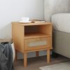 vidaXL Bedside Cabinet Brown Solid pine wood Small Bedside Cabinet