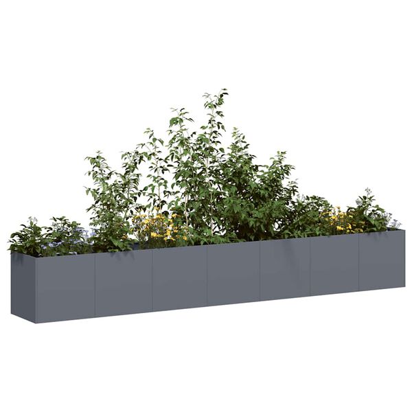 vidaXL Planter Anthracite Cold-rolled steel Large Durable Planter