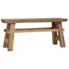 vidaXL Bench Multicolor Mixed Recycled Wood and Solid Teak