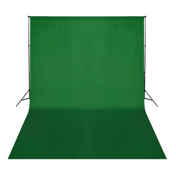 vidaXL Backdrop Cotton without Stand Green 16 x 10 feet Chroma Key
