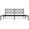 vidaXL Bed Frame Black Powder-Coated Steel Super King Bed Frame