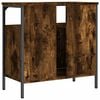 vidaXL Bathroom Sink Cabinet Smoked oak Engineered wood, powder-coated steel