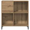 vidaXL Record Cabinet Artisan Oak Engineered wood, metal