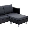 vidaXL Sofa Black (sofa), Dark Gray (cushions)