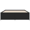 vidaXL Bed Frame Black Engineered Wood and Metal Double Bed Modern