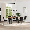 vidaXL Dining Chair Set of 6 Black Velvet (100% polyester), plywood, metal