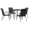 vidaXL Garden Dining Set Black, Anthracite