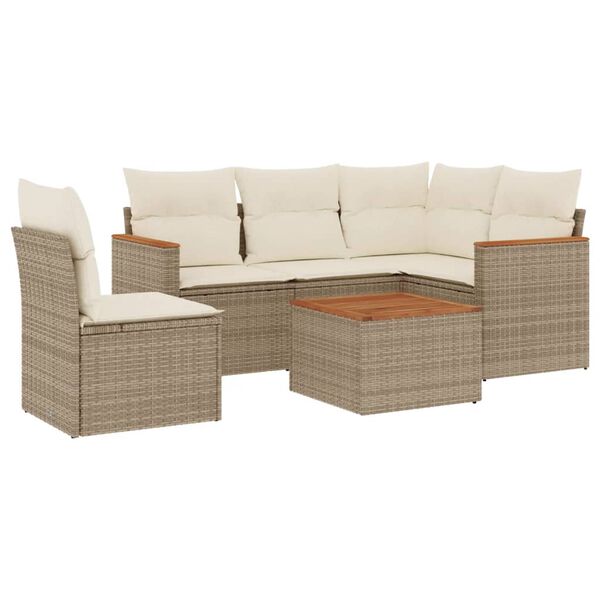 vidaXL Garden Sofa Set Beige