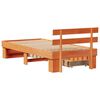vidaXL Bed Frame Wax Brown 35.43 x 78.74 in Solid Pine Wood