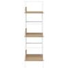vidaXL Shelf Cabinet Oak and White Engineered wood Medium Storage