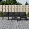 vidaXL Garden Lounge Set Black, Grey