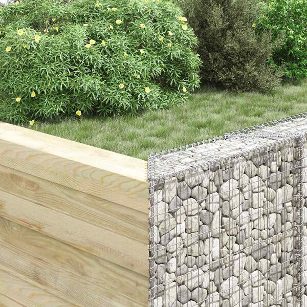 vidaXL Gabion Raised Bed Silver Galvanized steel 31.5x7.9x39.4 in