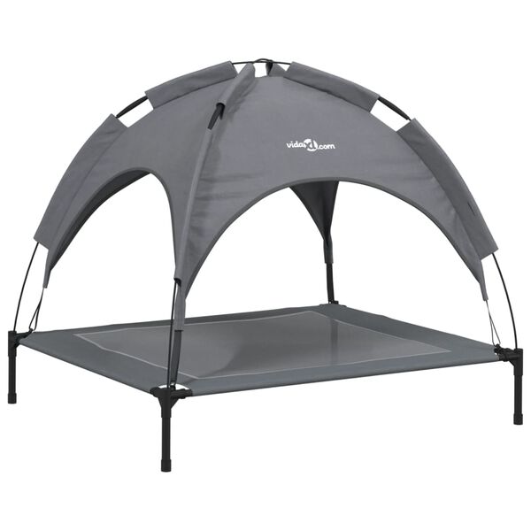 vidaXL Dog Bed Anthracite 600D Oxford fabric, Powder-coated steel, Textilene