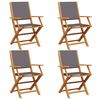 vidaXL Garden Chair Set of 4 Anthracite