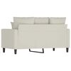 vidaXL 2-seater Sofa Cream Velvet (100% polyester), metal, textilene