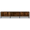 vidaXL TV Cabinet Smoked Oak Engineered Wood, Metal Large TV Cabinet