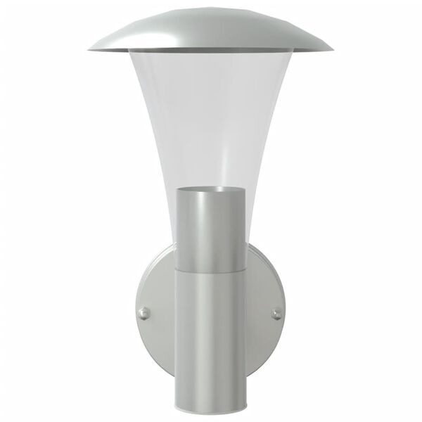 vidaXL Outdoor Wall Light Set of 2 Silver
