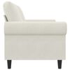 vidaXL 2-seater Sofa Cream Velvet Modern Loveseat Upholstered Sofa