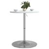 vidaXL Bar Table White Engineered wood and chromed steel Adjustable height