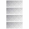 vidaXL Stair Tread Rectangular 4 pcs Silver 19.69 x 7.87 in Aluminium