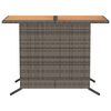 vidaXL Bistro Set Gray PE rattan, powder-coated steel, solid acacia wood