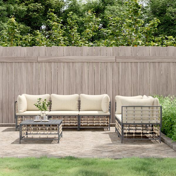 vidaXL Garden Lounge Set Anthracite