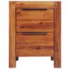 vidaXL Bedside Cabinet Solid Acacia Wood Brown 17.7"x16.8"x22.8"