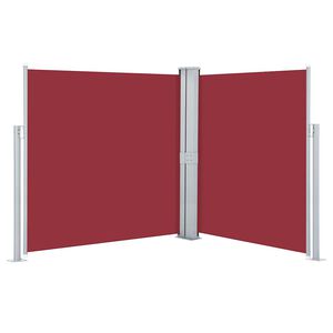 vidaXL Side Awning Red Polyester 67x236.2 in Retractable Awning