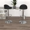 vidaXL Bar Stool Set of 2 Black Faux leather, chromed steel Adjustable