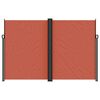 vidaXL Retractable Side Awning Terracotta 100% Polyester with PU Coating