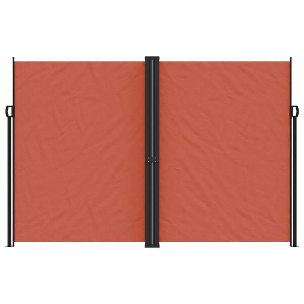 vidaXL Retractable Side Awning Terracotta 100% Polyester with PU Coating