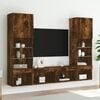vidaXL 5 Piece TV Wall Units with LED Smoked Oak Engineered Wood