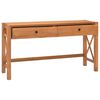 vidaXL Desk Teak Teak Wood, Plywood 55.1 x 15.7 x 29.5 in Console Desk