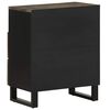vidaXL Bedside Cabinet Black Solid mango wood, engineered wood, metal