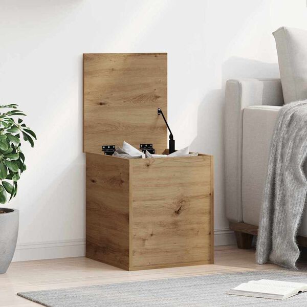 vidaXL Storage Box with Storage Artisan Oak 15.75 x 16.54 x 18.11 in