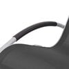 vidaXL Rocking Chair Black and Grey Aluminum, Textilene, Iron Standard