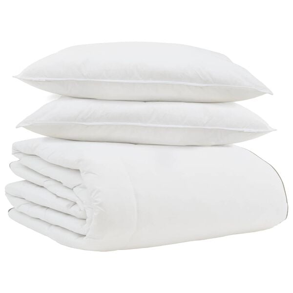 vidaXL Winter Duvet with Pillow 3 pcs White Down Feather